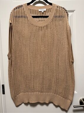 Gilli open weave sleeveless tunic sweater